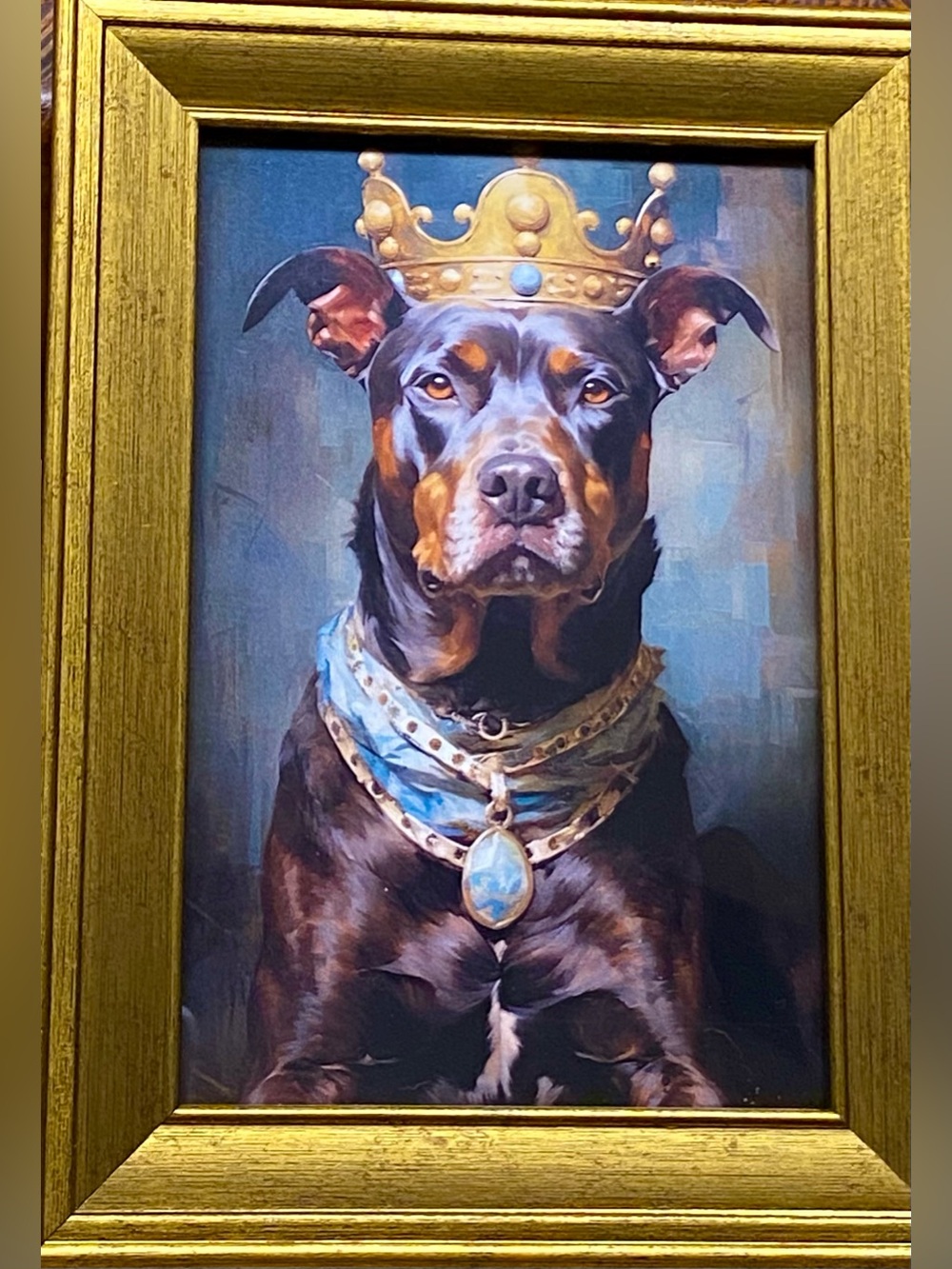Royal Rottweiler Dog Portrait – Baron Otto | Framed Vintage Style Art - Picture 2 of 5